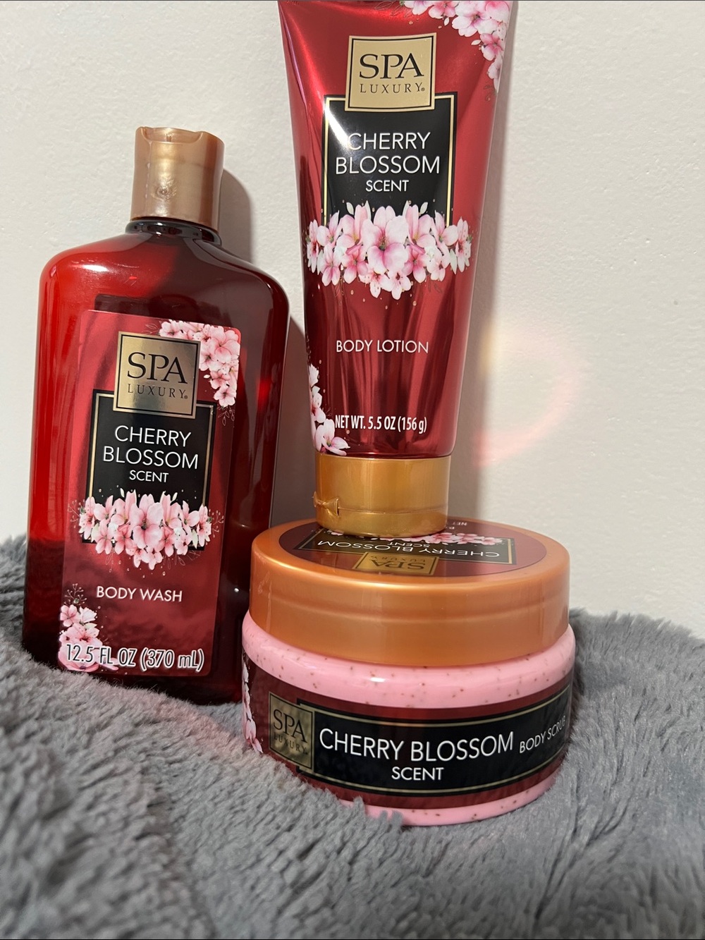 adidas Cherry Blossom Bath & Body Set - Red, Pink & Gold Accents